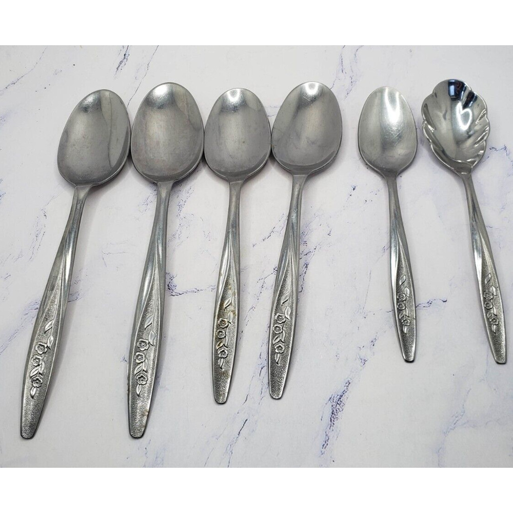 Superior Stainless Flatware Radiant Rose 6 piece Spoons
